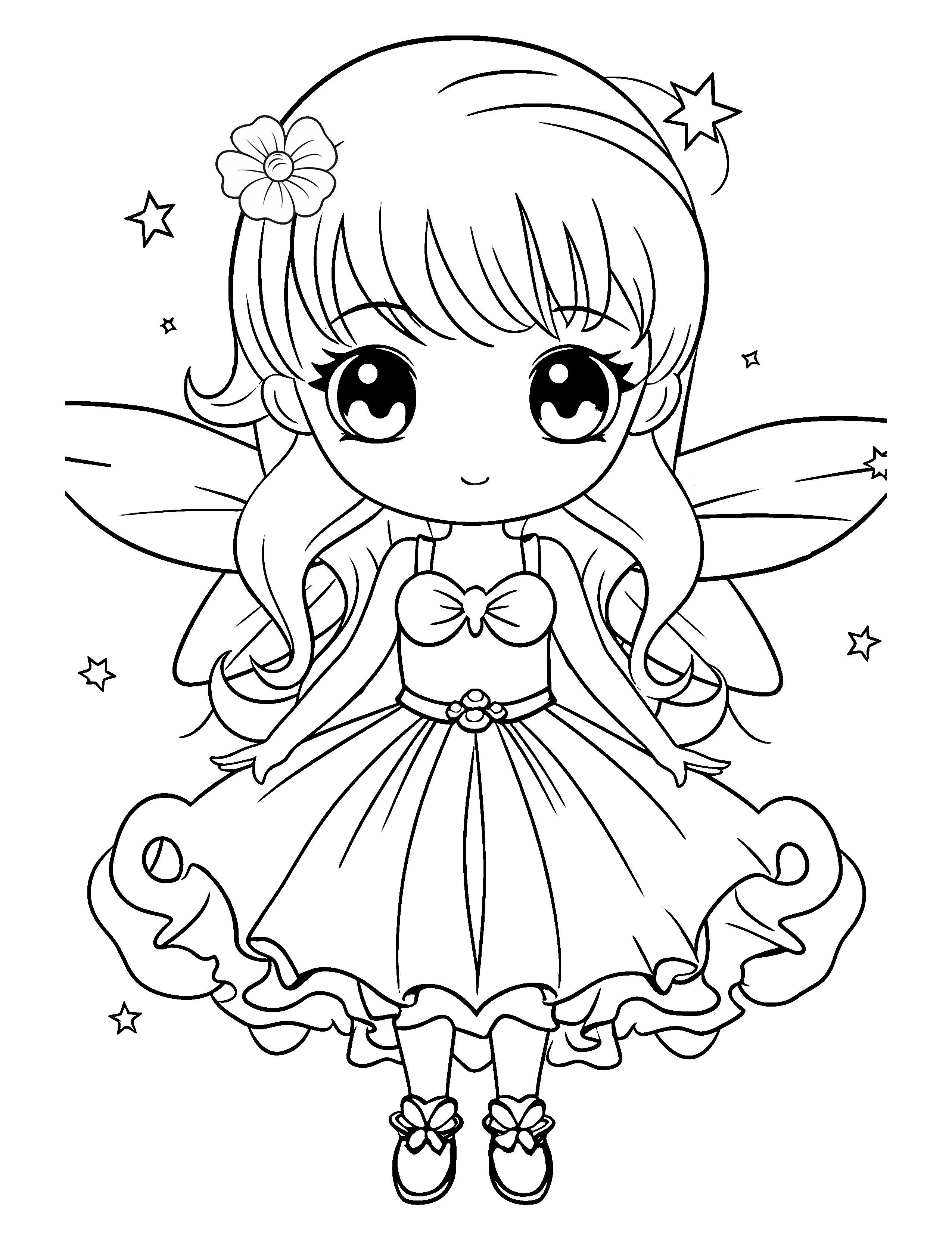 Cute fairy with flower hair dress