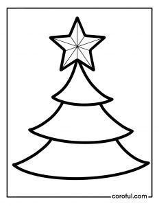 Decorate your own one Christmas tree coloring page
