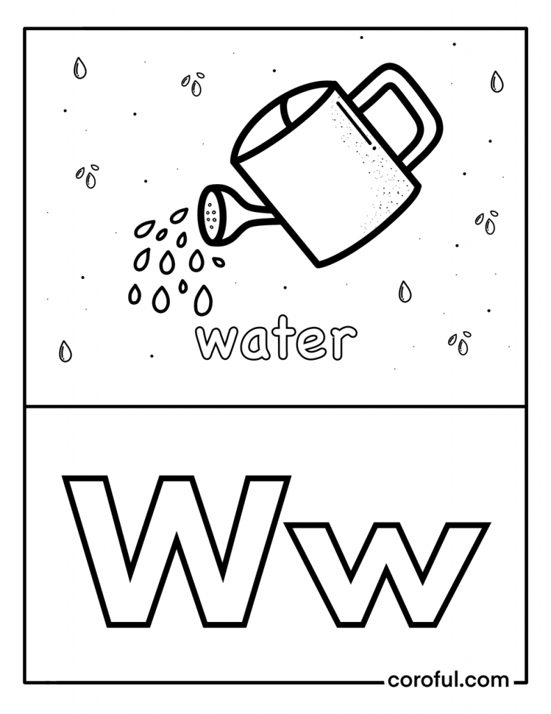 Easy Alphabet Coloring Pages for Learning | Coroful